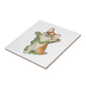 Spring voor joy! Corgi Tile Tegeltje (Zijkant)