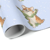 "Spring voor joy!"  Corgi-verpakkingspapier Cadeaupapier (Rol Hoek)