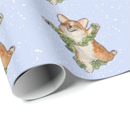 "Spring voor joy!"  Corgi-verpakkingspapier Cadeaupapier (Rol Hoek)