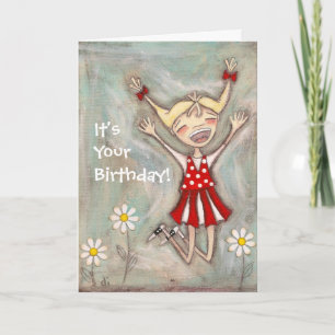 Spring voor vreugde - Birthday Kaart