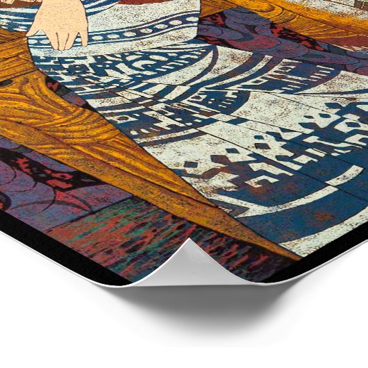 Spring Warmth Chen Yongle oostervrouw en kind Poster (Hoek)