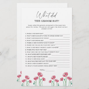 Spring Wat zei de groom tegen het bruidsspel?