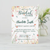 Spring Watercolor Birds Floral Wildflower Name Kaart (Staand voorkant)