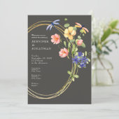 Spring Watercolor Floral Wedding Invitation (Debout devant)