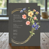 Spring Watercolor Floral Wedding Invitation