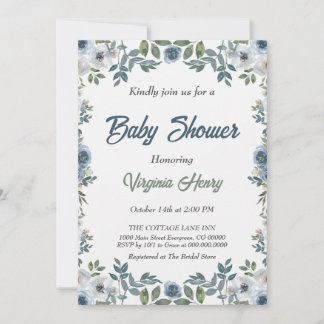 Spring Waterverf Baby shower Kaart
