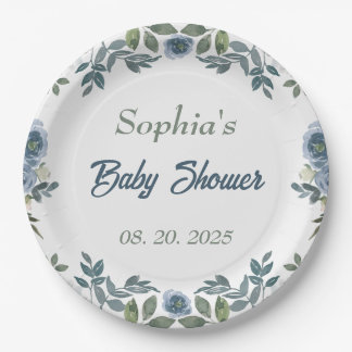Spring Waterverf Baby shower Papieren Bordje