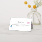 Spring Waterverf Bloemen Trouwplaats Kaarten (Achterkant)