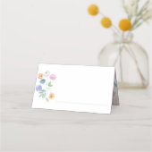 Spring Waterverf Bloemen Trouwplaats Kaarten (Voorkant)