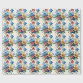 Spring Waterverf Bloemenprint Cadeaupapier (Vlak)