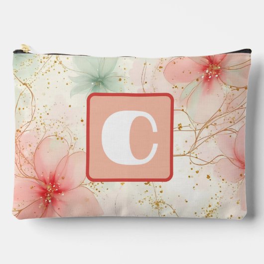 Spring Waterverf Bloementuin Monogram Etui (Voorkant)