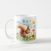 Spring Waterverf Eekhoorn - Gepersonaliseerd Kind Koffiemok (Links)