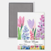 SPRING WATERVERF FLOWERS - MOEDERDAG BESTE MOEDER MAGNEET (Voorkant / Achterkant)