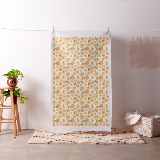 Spring Waterverf Peaches Pattern Fabric Stof (Voorbeeld)