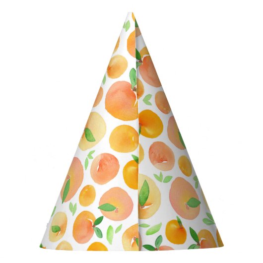 Spring Waterverf Peaches Pattern Feesthoedjes (Achterkant)