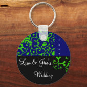 Spring Weddenschap Black & Blue Sleutelhanger -  (Voorkant)