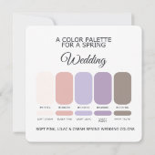 Spring Wedding Color Palette 2026 Card Kaart (Achterkant)