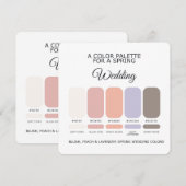 Spring Wedding Colors Palette 2026 Card Kaart (Voorkant / Achterkant)