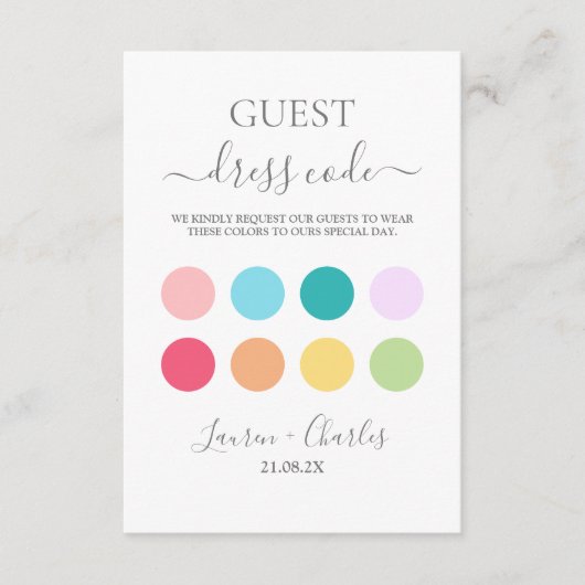 Spring Wedding Dress Code insert kaart (Voorkant)