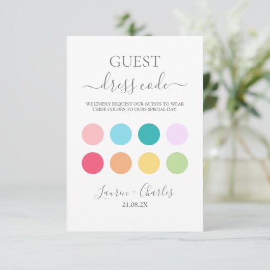 Spring Wedding Dress Code insert kaart (Staand voorkant)