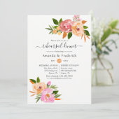 Spring Wedding Floral Rehearsal Kaart (Staand voorkant)