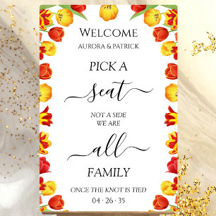 Spring Wedding Kies een stoel niet een kant gepers Poster