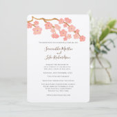 Spring Wedding Sakura Cherry Blossom Tree Kaart (Staand voorkant)