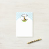 Spring Welsh Terrier Dog met Flowers - Cute Post-it® Notes (Op bureau)