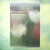 Spring Whispers in bloemblaadjes en regendruppels Raamsticker (Vel 3)