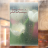 Spring Whispers in bloemblaadjes en regendruppels Raamsticker (Vel 2)