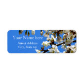 Spring white cherry Blossom Etiket (Voorkant)