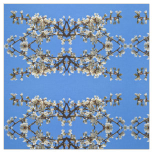 Spring white cherry Blossom Stof