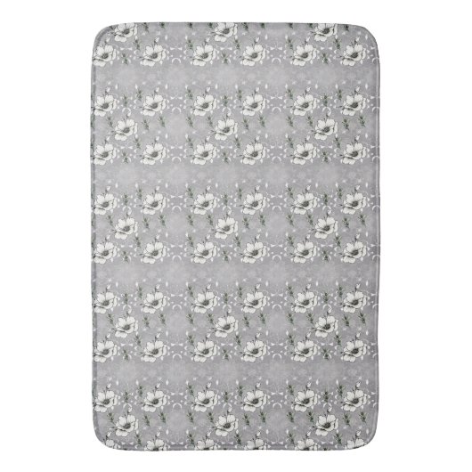 Spring White Rose Bath Mat (Voorkant Verticaal)