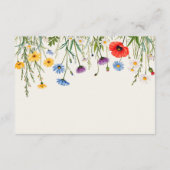 Spring Wild Flower Meadow Wedding Details Informatiekaartje (Achterkant)
