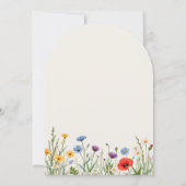 Spring Wild Flower Meadow Wedding Kaart (Achterkant)