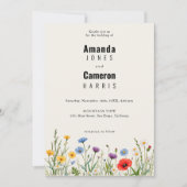 Spring Wild Flower Meadow Wedding Kaart (Voorkant)
