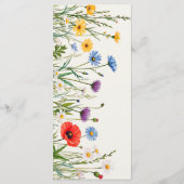 Spring Wild Flower Meadow Wedding Menu (Achterkant)