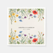 Spring Wild Flower Meadow Wedding Servet (Voorkant)