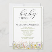 Spring Wildbloemen Baby in Bloom Baby shower Kaart (Voorkant)