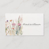 Spring Wildbloemen dubbelzijdig Visitekaartje (Voorkant)