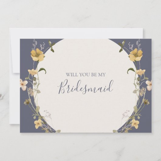 Spring Wilde Paars Bridesmaid-conceptkaart Kaart (Voorkant)