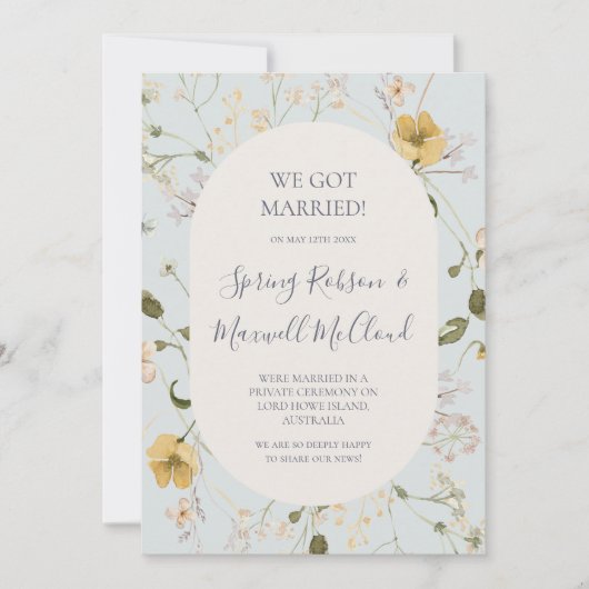 Spring Wildflower | Aankondiging van de blauwe uit (Voorkant)