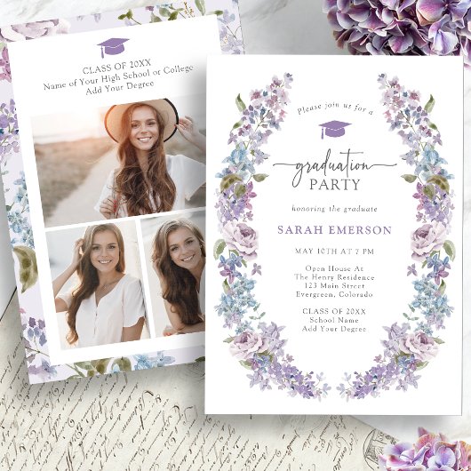 Spring Wildflower Afstuderen Kaart