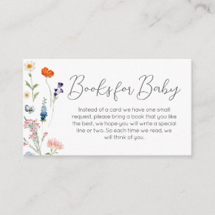 Spring Wildflower Baby in Bloom Boeken voor Baby Informatiekaartje