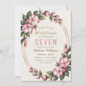 Spring Wildflower Birthday Party Kaart (Voorkant)