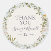 Spring Wildflower | Blauw dank u voor de sticker (Voorkant)