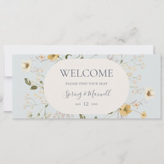 Spring Wildflower | Blauw draaiend zitrooster (Voorkant)