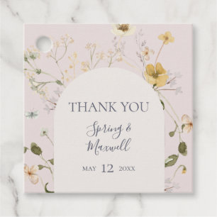 Spring Wildflower Blush Bedankt voor je favoriet Bedankjes Labels