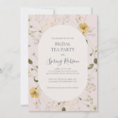 Spring Wildflower | Blush Bridal Tea Party Kaart (Voorkant)