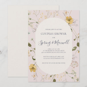 Spring Wildflower   Blush Couples-douche Kaart
